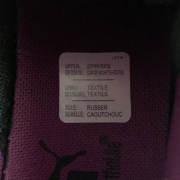 Puma Eco Ortholite Womens Black Purple Shoe Sneaker Size 6.5 - Picture 11 of 12